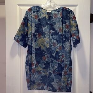 ✨LuLaRoe Slate Blue Floral Bianka girls kimono